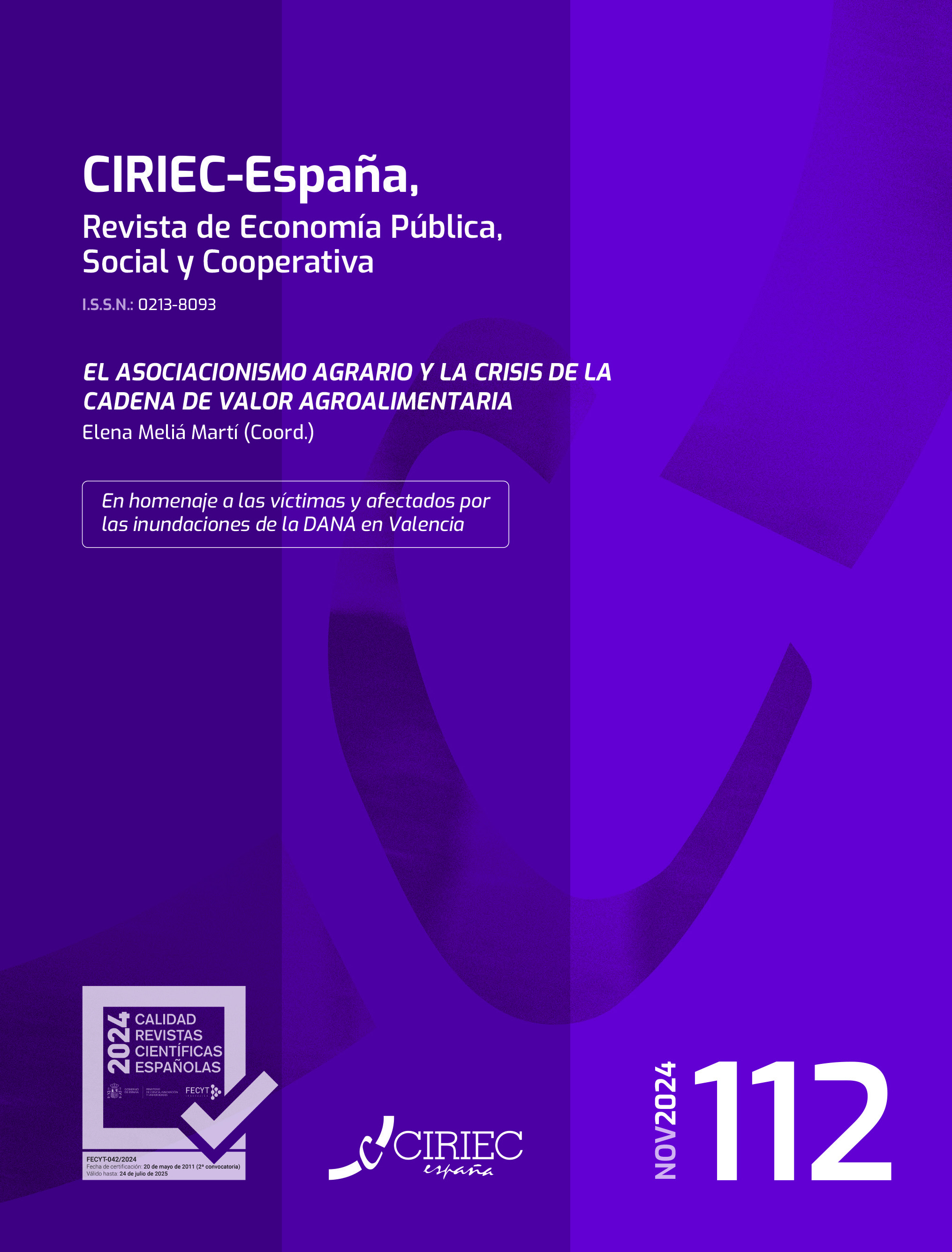 					View No. 112 (2024): El asociacionismo agrario y la crisis de la cadena de valor agroalimentaria
				